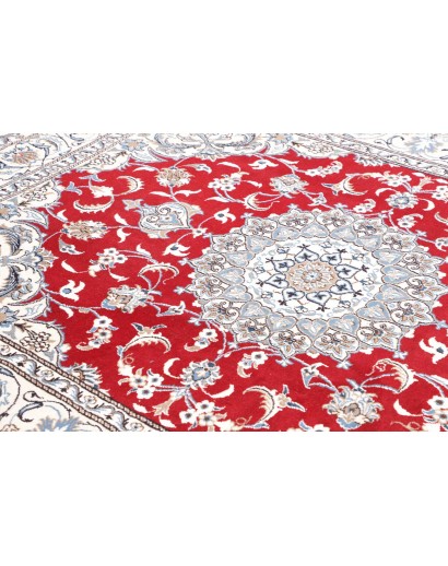 Tappeto Nain Kashmar Persia bianco grigio 193x250