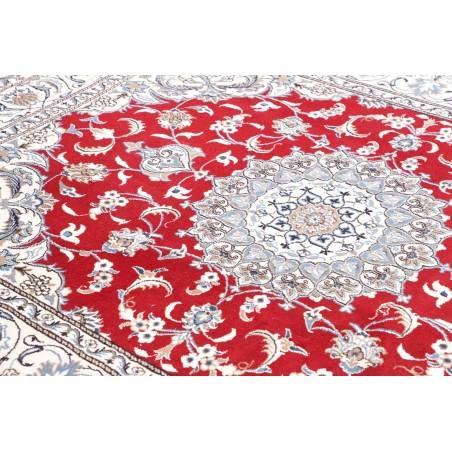 Tappeto Nain Kashmar Persia bianco grigio 193x250