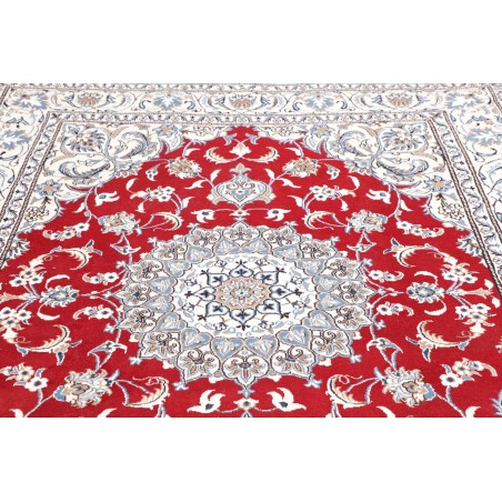 Tappeto Nain Kashmar Persia bianco grigio 193x250