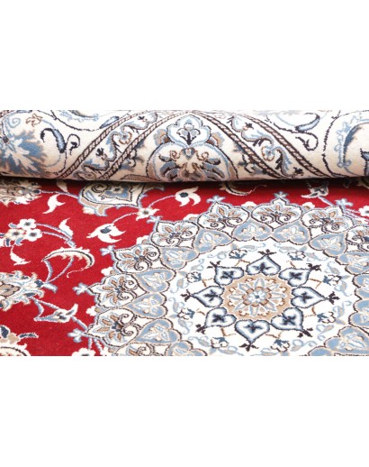 Tappeto Nain Kashmar Persia bianco grigio 193x250