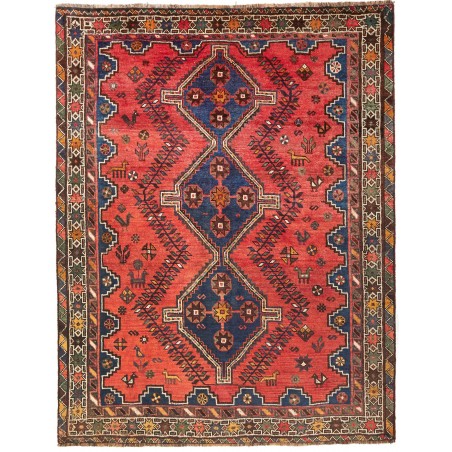Tappeto Shiraz Persia marrone rosso 183x235