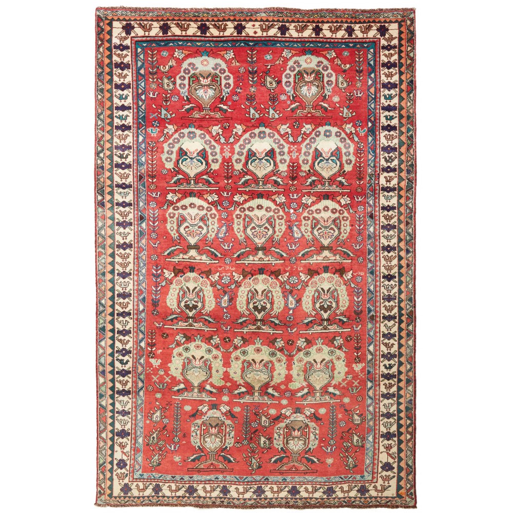 Tappeto Shiraz Persia rosso giallo 155x240 Tappeto Shiraz Persia rosso giallo 155x240