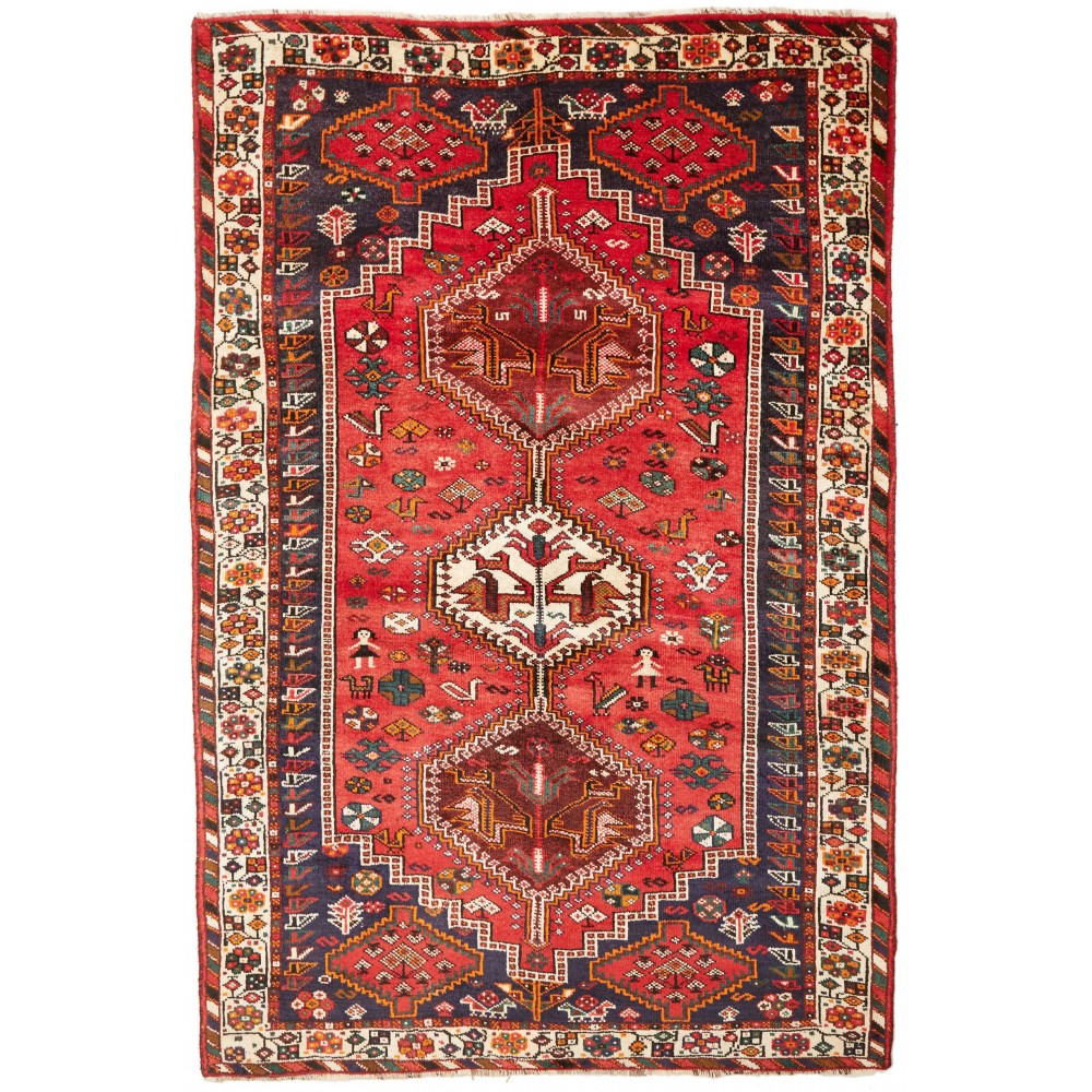 Tappeto Shiraz Persia marrone grigio 170x255 Tappeto Shiraz Persia marrone grigio 170x255