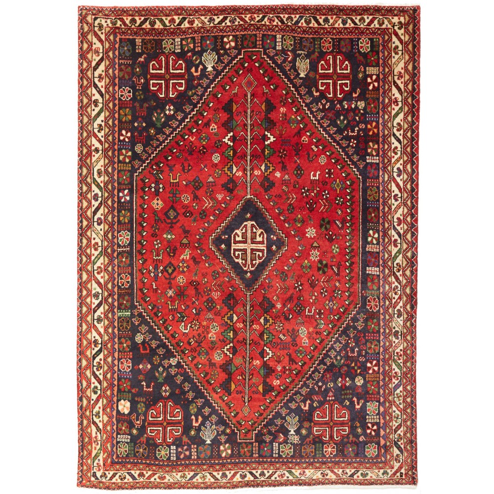 Tappeto Shiraz Persia marrone giallo 162x230 Tappeto Shiraz Persia marrone giallo 162x230