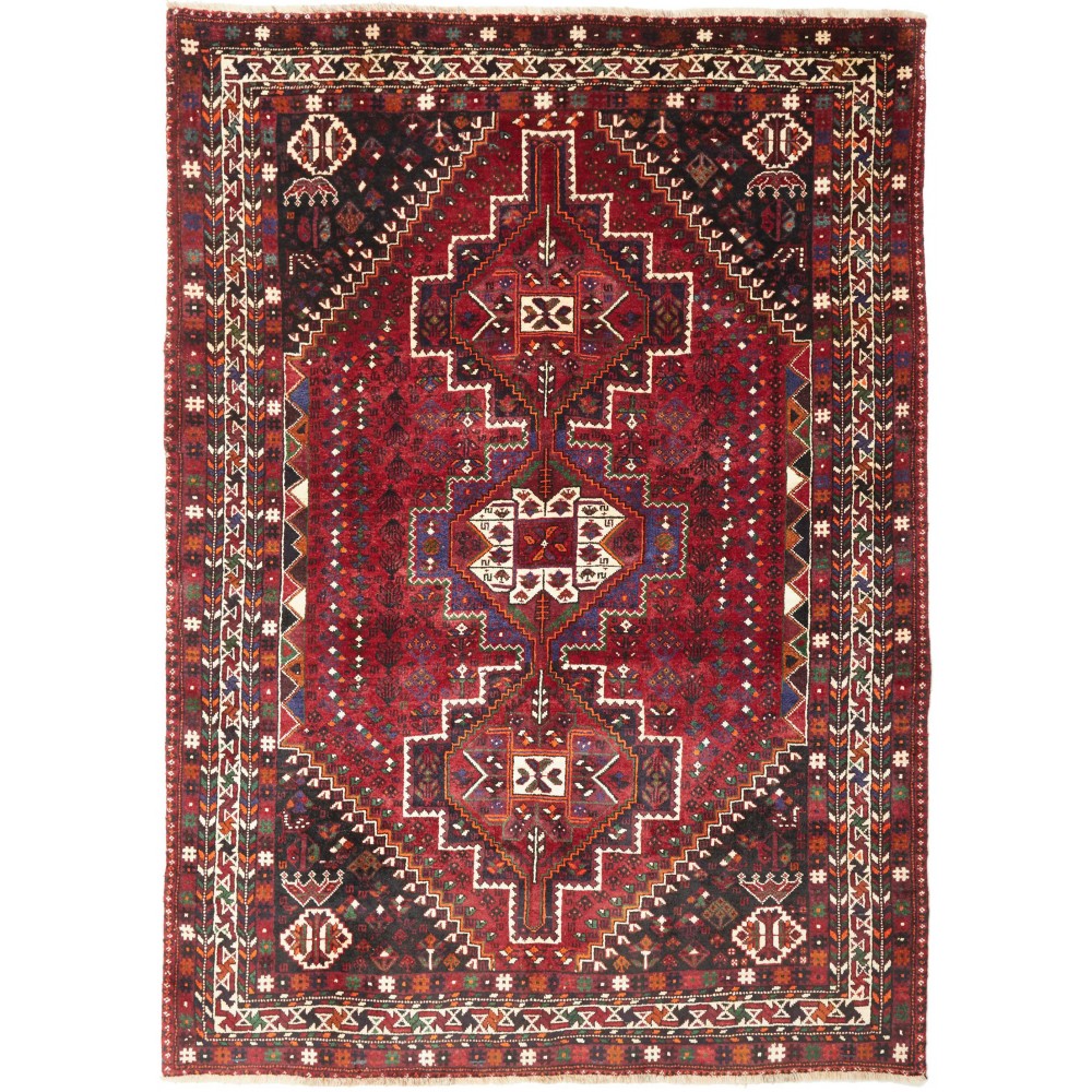 Tappeto Shiraz Persia marrone bianco 186x260 Tappeto Shiraz Persia marrone bianco 186x260