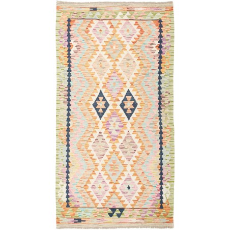 Tappeto Kilim Afghanistan giallo grigio 101x196