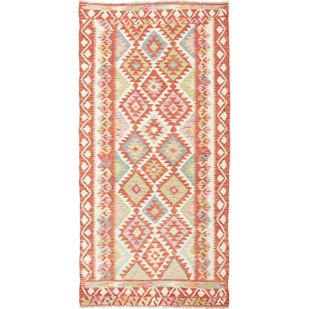 Tappeto Kilim Afghanistan giallo arancione 104x210