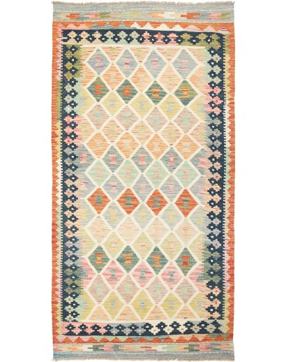 Tappeto Kilim Afghanistan giallo 106x203