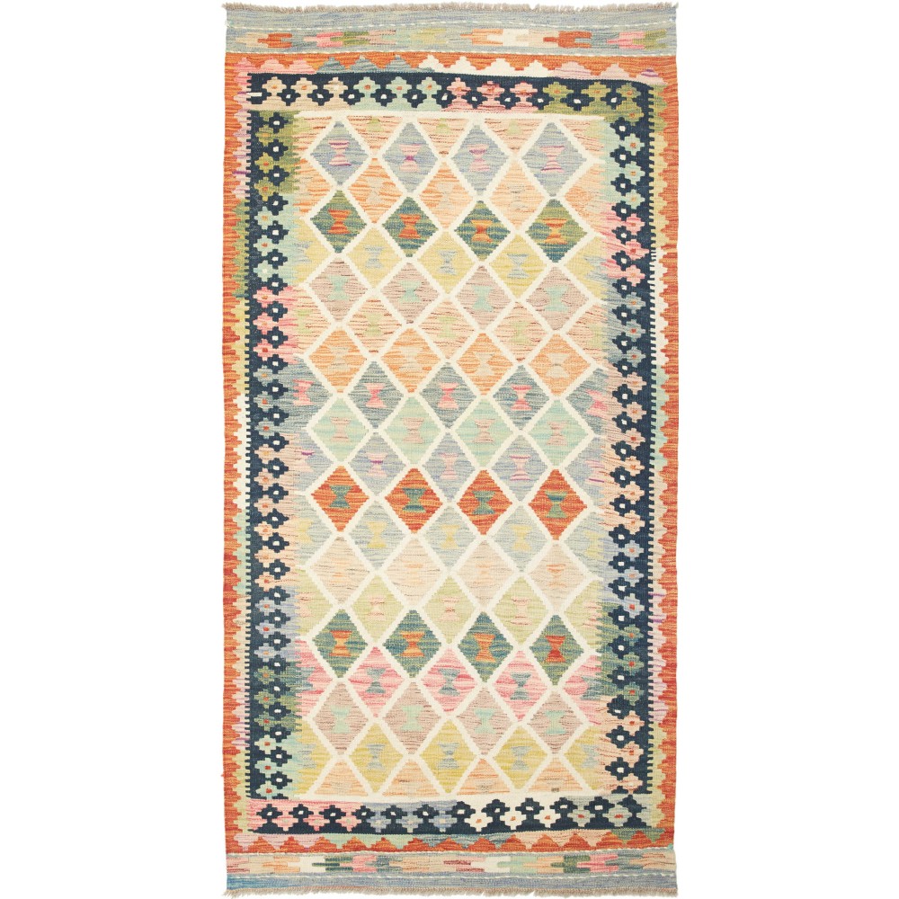 Tappeto Kilim Afghanistan giallo 106x203