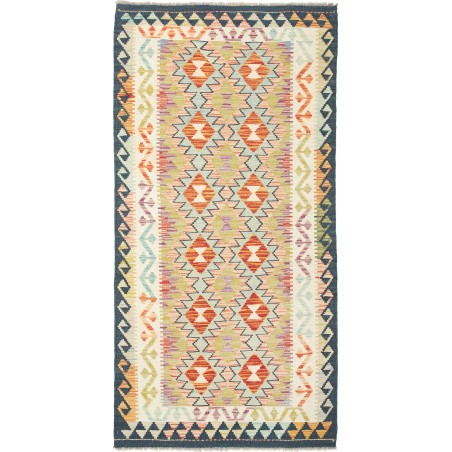 Tappeto Kilim Afghanistan giallo grigio 100x196