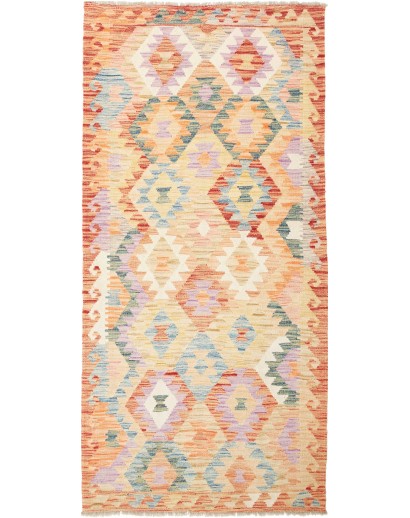 Tappeto Kilim Afghanistan giallo arancione 95x200