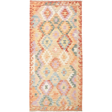 Tappeto Kilim Afghanistan giallo arancione 95x200