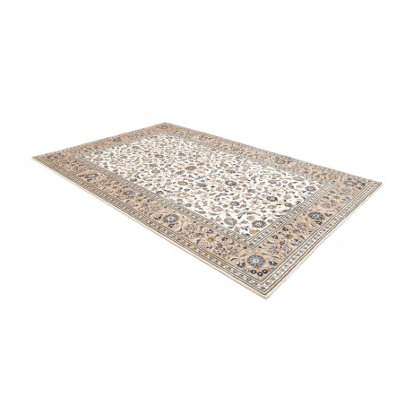 Tappeto Kashan Persia bianco grigio 194x297