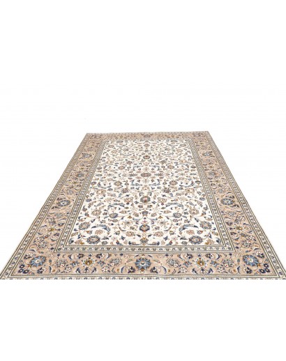 Tappeto Kashan Persia bianco grigio 194x297