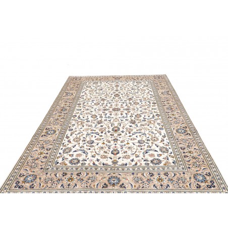 Tappeto Kashan Persia bianco grigio 194x297