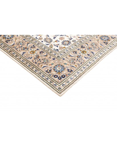 Tappeto Kashan Persia bianco grigio 194x297