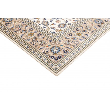 Tappeto Kashan Persia bianco grigio 194x297