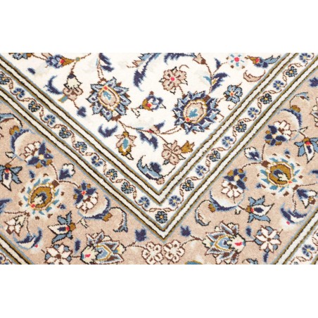 Tappeto Kashan Persia bianco grigio 194x297