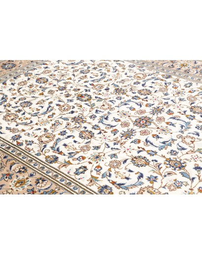Tappeto Kashan Persia bianco grigio 194x297