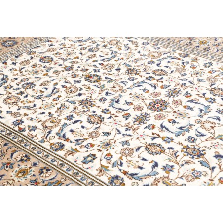 Tappeto Kashan Persia bianco grigio 194x297