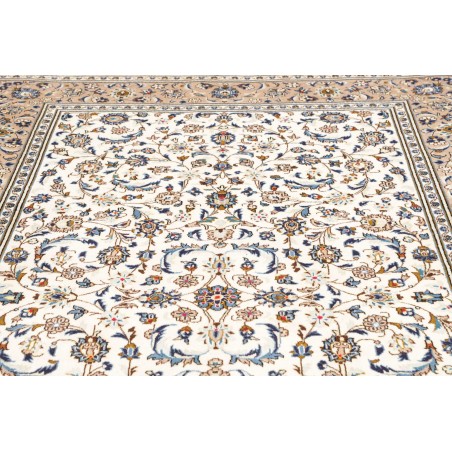 Tappeto Kashan Persia bianco grigio 194x297