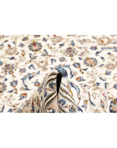 Tappeto Kashan Persia bianco grigio 194x297