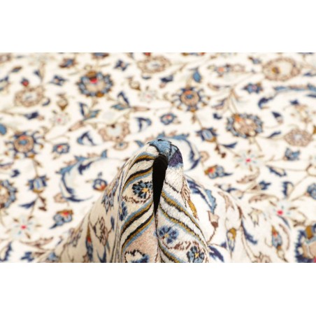 Tappeto Kashan Persia bianco grigio 194x297