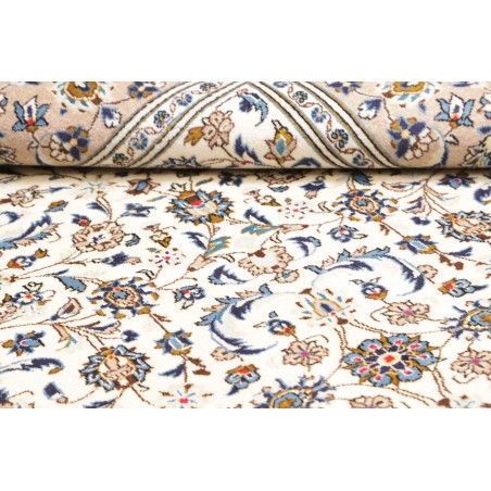 Tappeto Kashan Persia bianco grigio 194x297