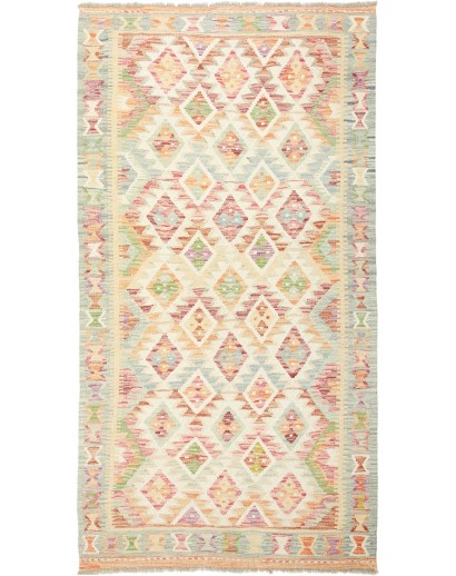 Tappeto Kilim Afghanistan giallo beige 106x199