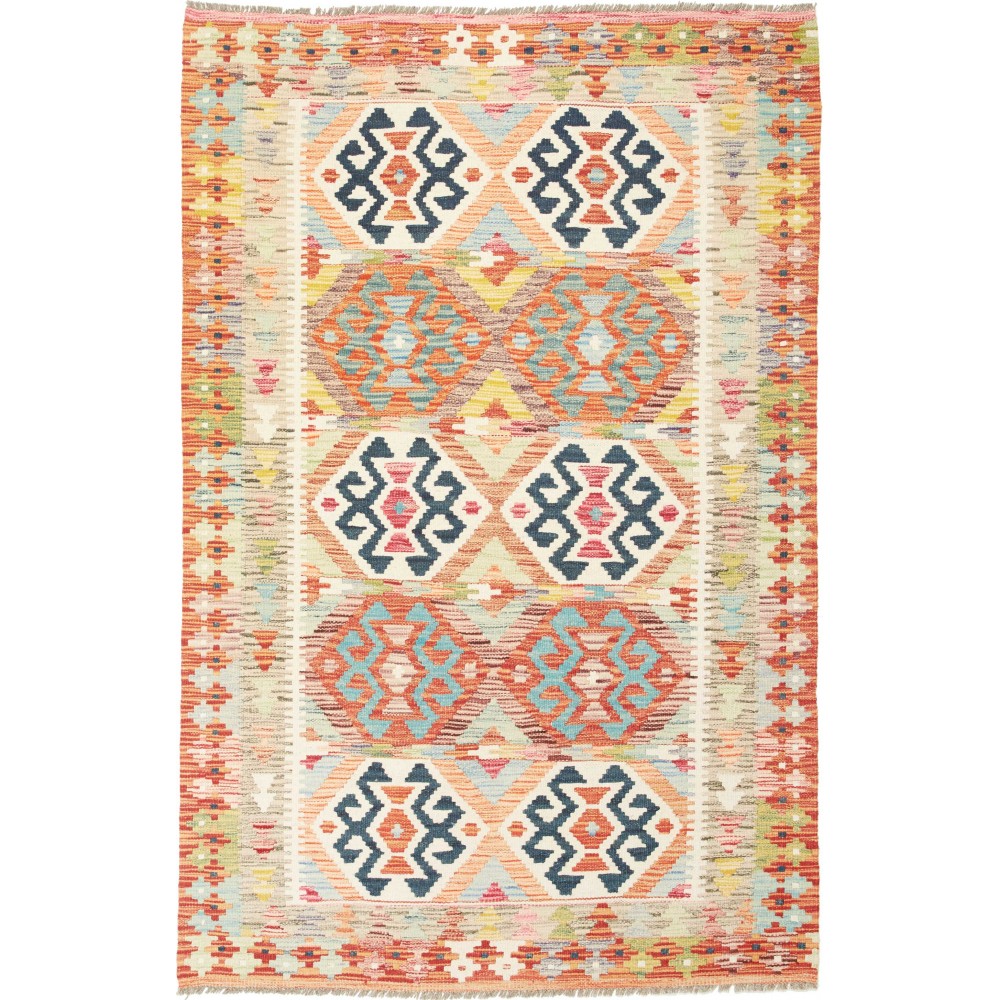 Tappeto Kilim Afghanistan giallo marrone 120x186