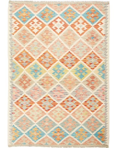 Tappeto Kilim Afghanistan giallo 132x189