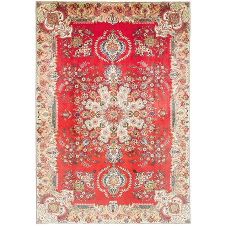 Tappeto Tabriz Persia giallo rosso 220x317