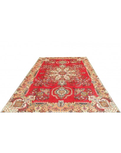 Tappeto Tabriz Persia giallo rosso 220x317