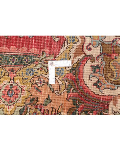 Tappeto Tabriz Persia giallo rosso 220x317