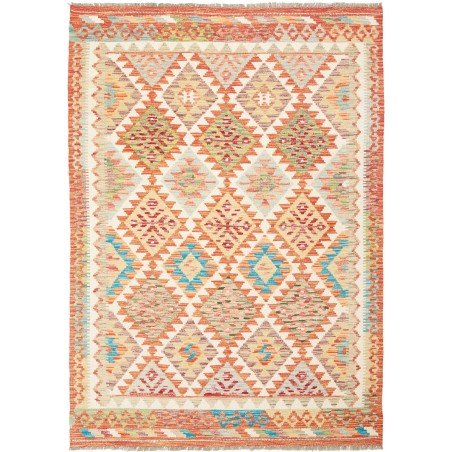 Tappeto Kilim Afghanistan marrone giallo 127x183