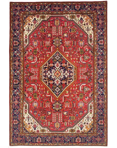 Tappeto Tabriz Persia marrone grigio 205x303