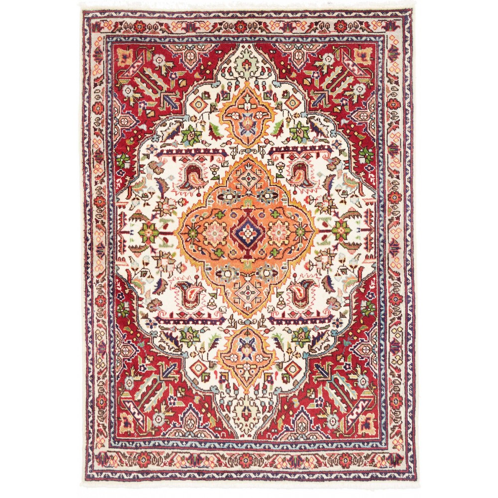 Tappeto Tabriz Persia giallo grigio 110x152