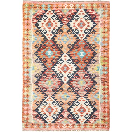 Tappeto Kilim Afghanistan giallo grigio 122x183