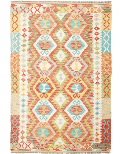 Tappeto Kilim Afghanistan marrone beige 126x186
