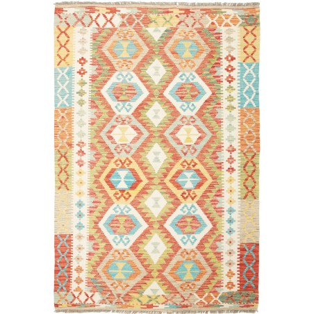 Tappeto Kilim Afghanistan marrone beige 126x186