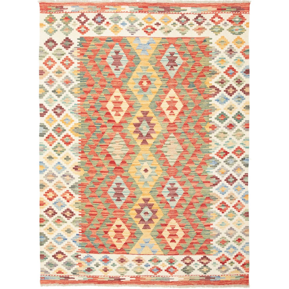 Tappeto Kilim Afghanistan marrone 132x178