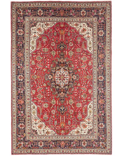 Tappeto Tabriz Persia marrone grigio 198x300