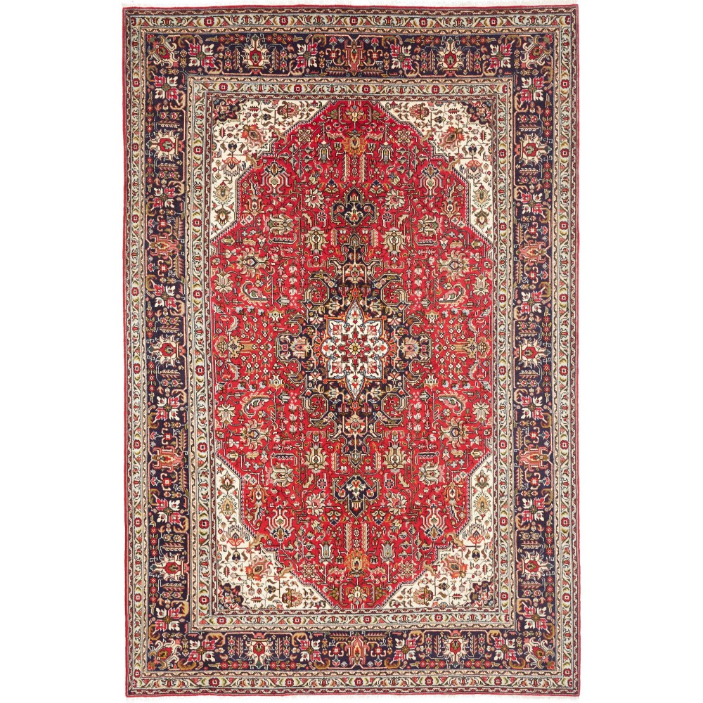 Tappeto Tabriz Persia marrone grigio 198x300