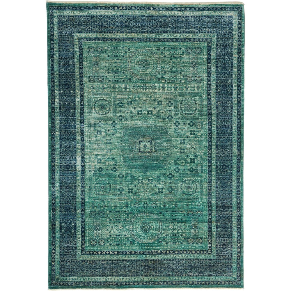 Tappeto Mamlouk Pakistan azzurro verde 129x188 Tappeto Mamlouk Pakistan azzurro verde 129x188