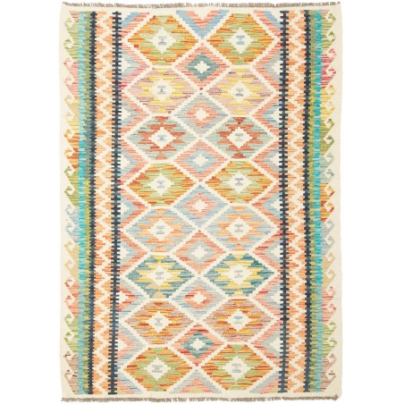 Tappeto Kilim Afghanistan giallo marrone 125x174