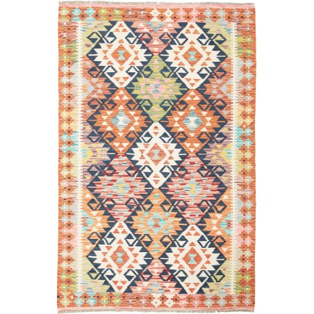 Tappeto Kilim Afghanistan giallo grigio 120x185