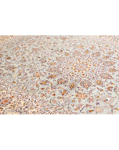 Tappeto Kashan Persia bianco verde 232x333