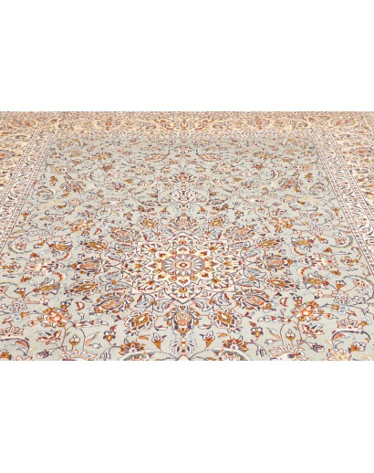 Tappeto Kashan Persia bianco verde 232x333