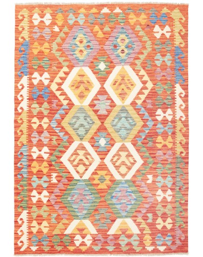 Tappeto Kilim Afghanistan marrone 123x178