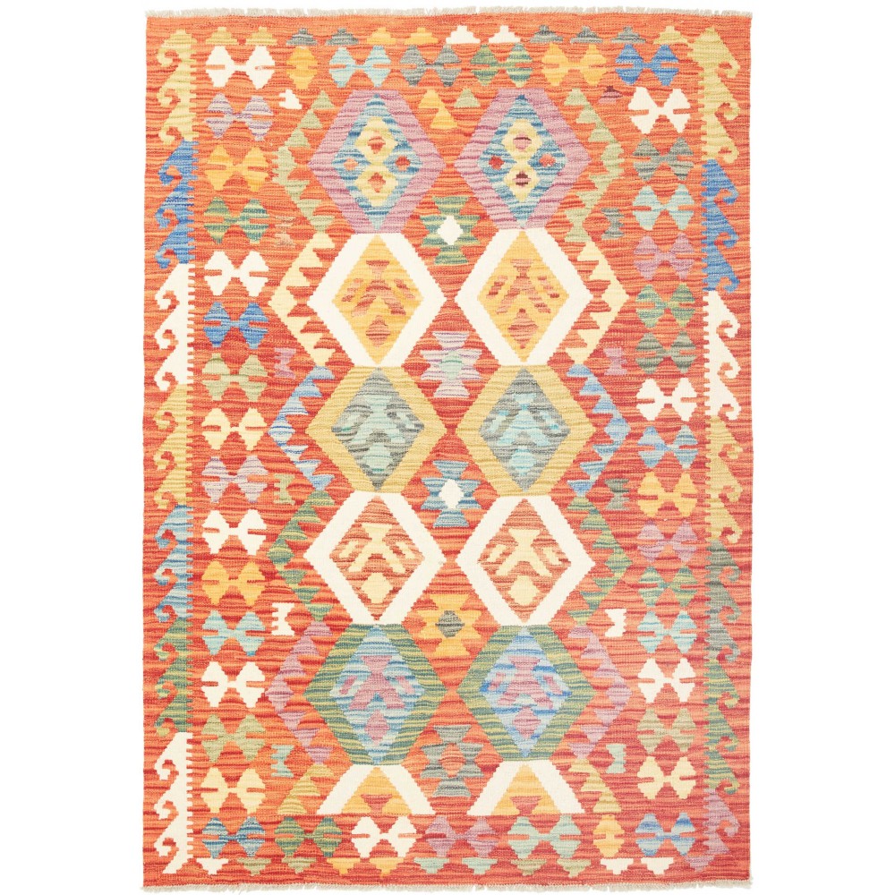 Tappeto Kilim Afghanistan marrone 123x178